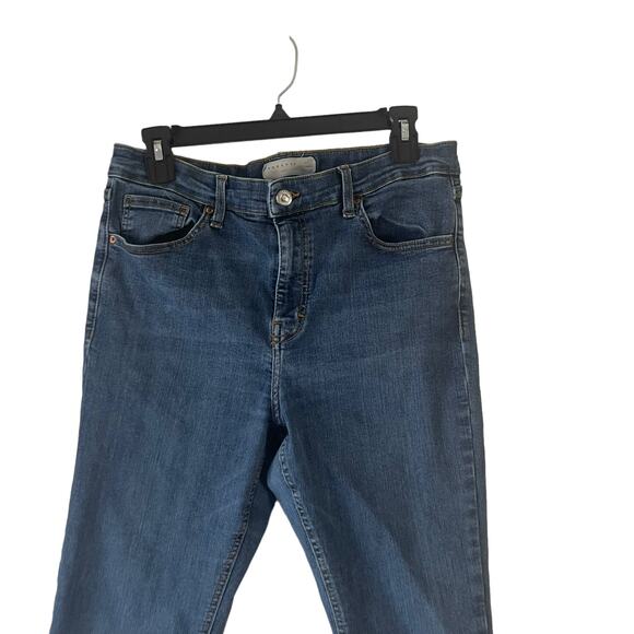 Topshop Women's Size 34 P Jamie Medium Wash Cropped Jeans - Picture 2 of 10